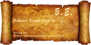 Babos Engelhard névjegykártya